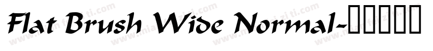 Flat Brush Wide Normal字体转换